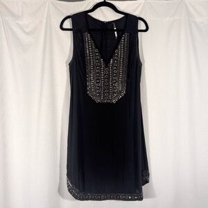Plenty by Tracy Reese Black Embellished Beaded Mini Dress